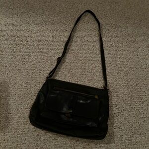 Fossil Black Crossbody Bag with Structured Design